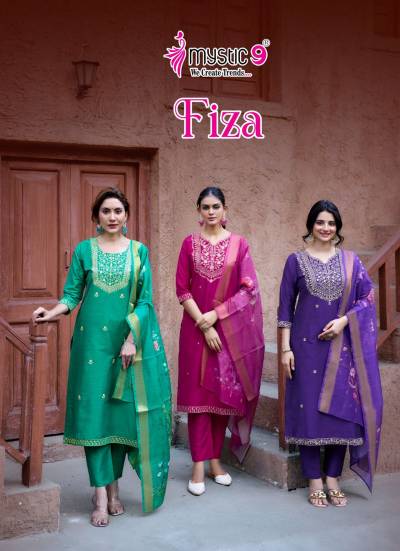 FIZA VOL 3 BY MYSTIC9 DESIGNER SILK SALWAR SUIT WHOLESALER IN INDIA
